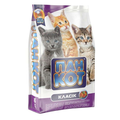 Пан Кот Классик 10 кг сухой корм для котят