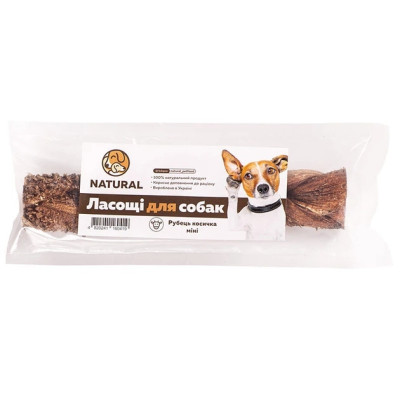 Лакомство снеки Natural 70 г для собак всех пород рубец косичка 20 см