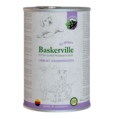 Baskerville Super Premium Lamm Mit Johannisbeere влажный корм ягненок и смородина для щенков 400 г