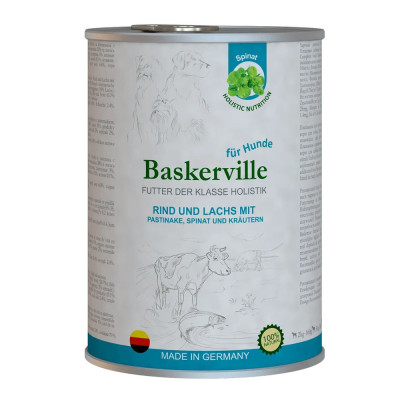 Baskerville Holistic Kalb und Lachs для собак лосось и говядина 800 г