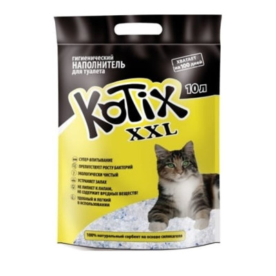 Наполнитель силикагелевый Kotix (Котикс) для кошачьего туалета 10 л Наполнитель силикагелевый Kotix (Котикс) для кошачьего туалета 10 л