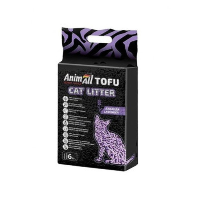 Наполнитель соевый AnimАll Тофу для кошачьего туалета с лавандой 6 л/2.6 кг Наполнитель соевый AnimАll Тофу для кошачьего туалета с лавандой 6 л/2.6 кг