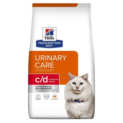 Hill's PD Feline C/D Urinary Stress 400 г сухой корм с курицей для взрослых кошек склонных к стрессу и проблемам с мочевыводящими путями