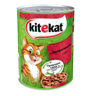 Kitekat консервы с говядиной в соусе 400 г Kitekat консервы с говядиной в соусе 400 г