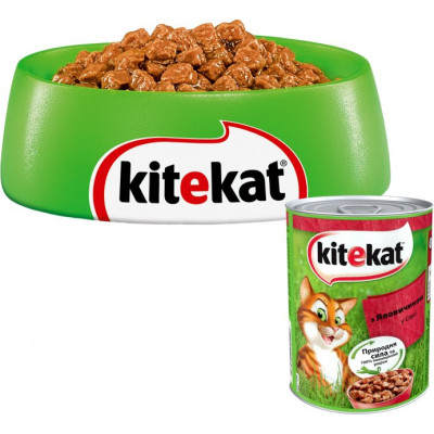 Kitekat консервы с говядиной в соусе 400 г