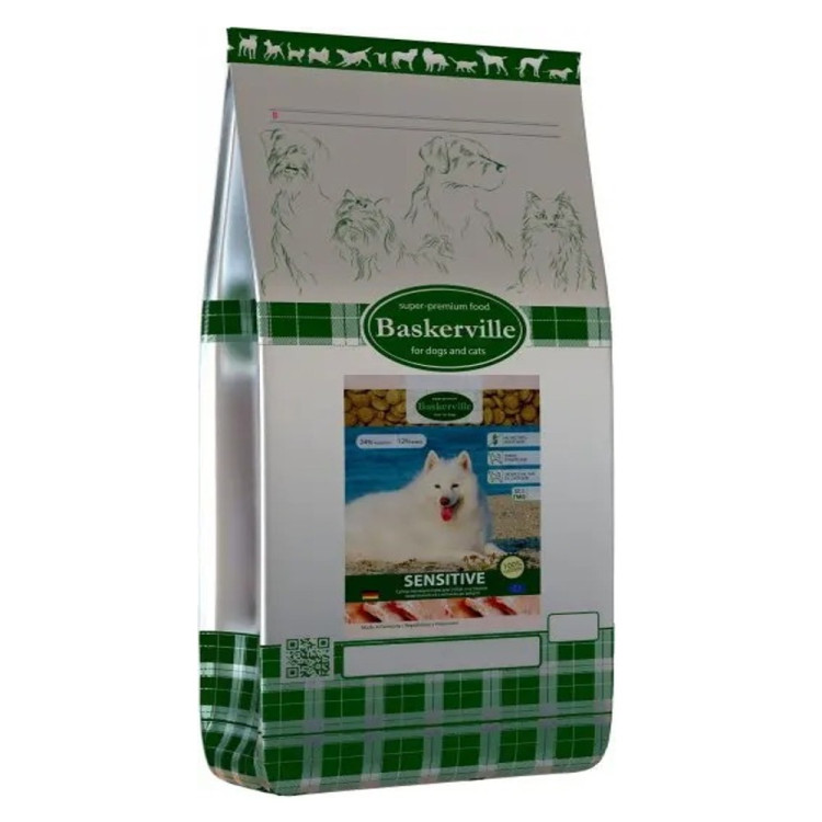 Baskerville HF Sensitive 7.5 кг сухой корм для собак с чувствительной системой пищеварения