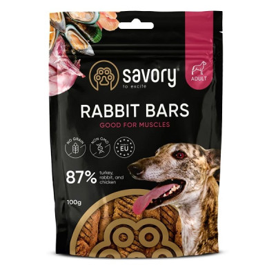 Лакомства Джерки Savory Bars With Rabbit батончики для собак с кроликом 100 г