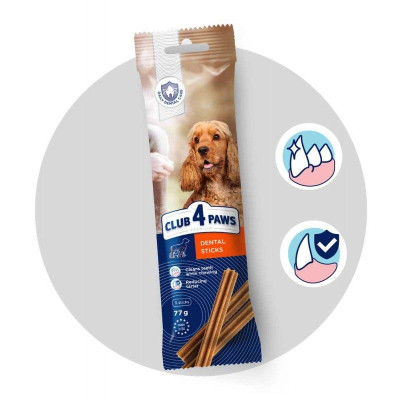 Клуб 4 Лапи Premium Dental Sticks для собак середніх порід 77 г Клуб 4 Лапи Premium Dental Sticks для собак середніх порід 77 г
