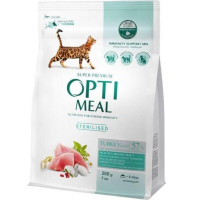 Optimeal Sterilised Turkey для стерилизованных кошек с индейкой 200 г Optimeal Sterilised Turkey для стерилизованных кошек с индейкой 200 г