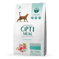 Optimeal Cat Sterilised Turkey 4 кг для стерилізованих котів з індичкою