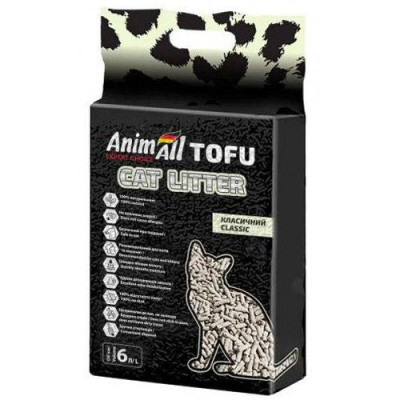 Наполнитель соевый AnimАll Тофу для кошачьего туалета стандарт 6 л/2.6 кг