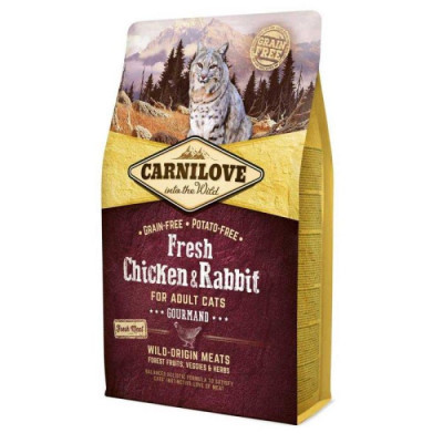 Carnilove Fresh Chicken Rabbit 6 кг сухой корм для кошек с курицей и кроликом
