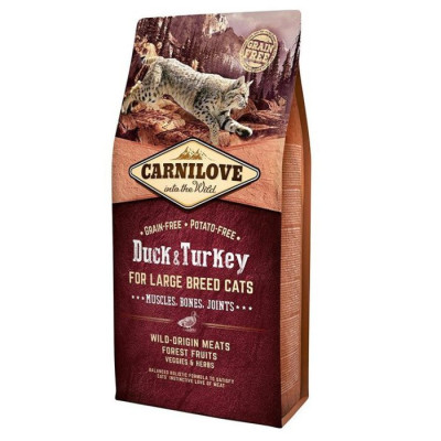 Carnilove Duck Turkey Large Breed 2 кг сухой корм для кошек крупных пород с уткой и индейкой