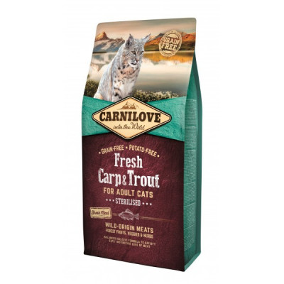 Carnilove Carp & Trout Sterilised 400 г сухой корм для стерилизованных кошек с карпом и форель