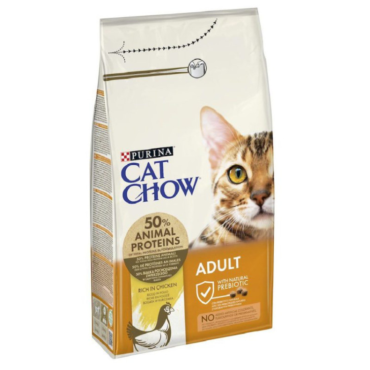 Cat Chow Adult Turkey Chicken 15 кг сухий корм для котів з індичкою та куркою