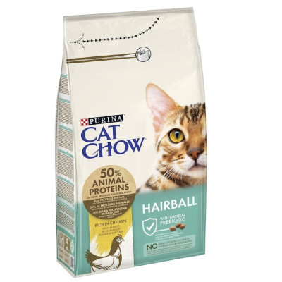 Cat Chow Special Hairball Control 15 кг сухий корм для дорослих котів з куркою для контролю утворення ковтунів шерсті
