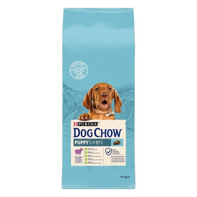Dog Chow Puppy Lamb 14 кг сухий корм для цуценят середніх та великих порід з ягням