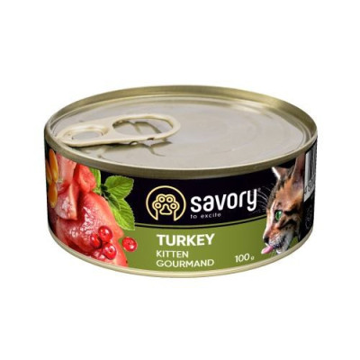 Savory Kitten Turkey 100 г влажный корм для котят с индейкой