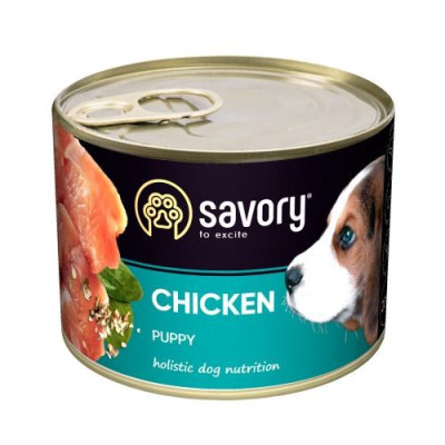 Savory Dog All Puppy Chicken 200 г вологий корм для цуценят усіх порід для цуценят з куркою
