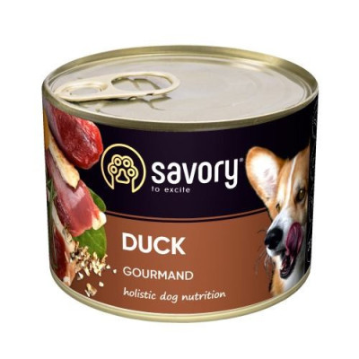 Savory Dog Gourmand Duck 200 г влажный корм для взрослых собак всех пород с уткой