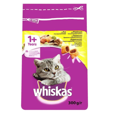 Whiskas Chicken 300 г сухий корм для котів з куркою