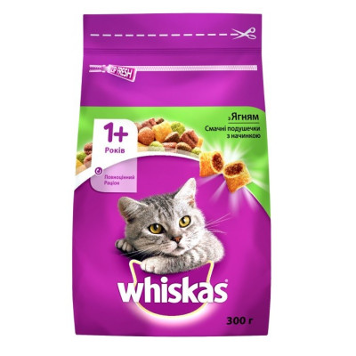 Whiskas Lamb 300 г сухий корм для котів з ягням