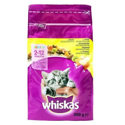 Whiskas Junior Chicken 300 г сухий корм з куркою для кошенят