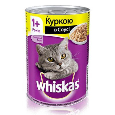 Whiskas Chicken 400 г вологий корм шматочки з куркою в соусі