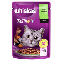 Whiskas Tasty Mix вологий корм для котів з ягням, куркою та морквою в соусі 28х85 г Whiskas Tasty Mix вологий корм для котів з ягням, куркою та морквою в соусі 28х85 г