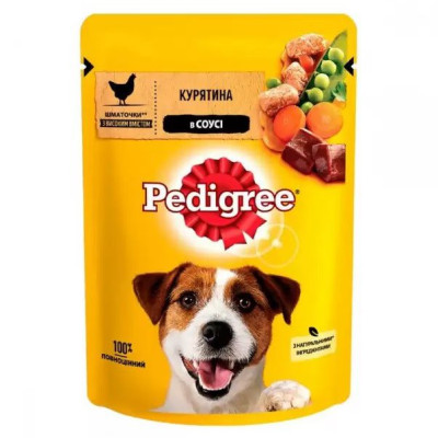 Pedigree Зhicken 24х100 г вологий корм для собак з куркою та овочами в соусі