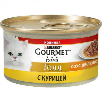 Gourmet Gold Шматочки в соусі для котів з куркою 24x85 г Gourmet Gold Шматочки в соусі для котів з куркою 24x85 г