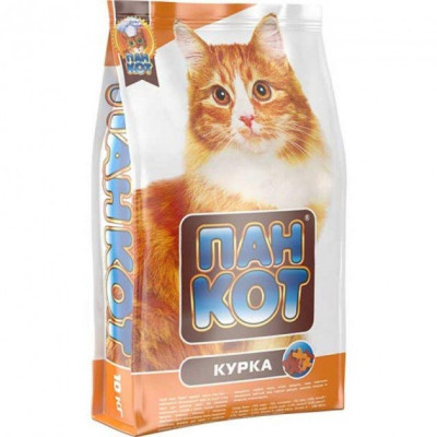 Пан Кіт з куркою 10 кг сухий корм для котів Пан Кіт з куркою 10 кг сухий корм для котів