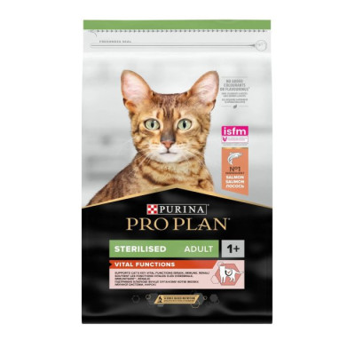 Purina Про План Cat Sterilised Vital Functions Salmon 10 кг сухой корм с лососем для стерилизованных кошек