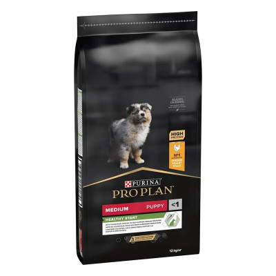 Purina Про План Puppy Medium Healthy Start 12 кг сухой корм с курицей для щенков средних пород от 10 до 25 кг Purina Про План Puppy Medium Healthy Start 12 кг сухой корм с курицей для щенков средних пород от 10 до 25 кг