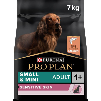 Purina Про План Dog Adult Small Mini Sensitive Skin 7 кг сухой корм для собак мелких пород с чувствительной кожей с лососем