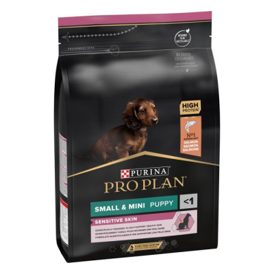 Purina Про План Puppy Small & Mini Sensitive Skin Salmon 3 кг сухой корм для щенков мелких пород с лососем