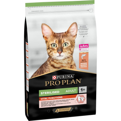 Purina Про План Cat Sterilised Vital Functions Salmon 3 кг сухой корм для стерилизованных кошек с лососем