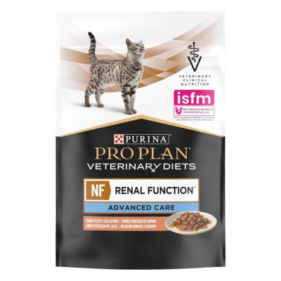 Purina Про План Veterinary Diets NF Renal Function Feline 10х80 г вологий дієтичний корм з лососем для котів при захворюваннях нирок