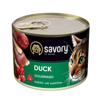 Savory Cat Can Adult Duck 200 г вологий корм для дорослих вибагливих котів з качкою Savory Cat Can Adult Duck 200 г вологий корм для дорослих вибагливих котів з качкою
