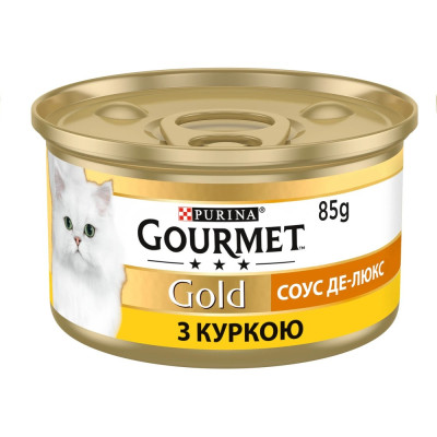 Gourmet Gold Шматочки в соусі для котів з куркою 24x85 г Gourmet Gold Шматочки в соусі для котів з куркою 24x85 г