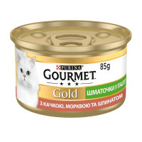 Gourmet Gold для котів паштет з качкою, морквою та шпинатом 24x85 г