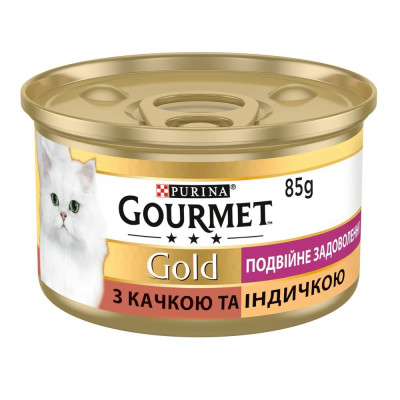 Gourmet Gold для котів з качкою та індичкою, шматочки в підливі 24x85 г Gourmet Gold для котів з качкою та індичкою, шматочки в підливі 24x85 г