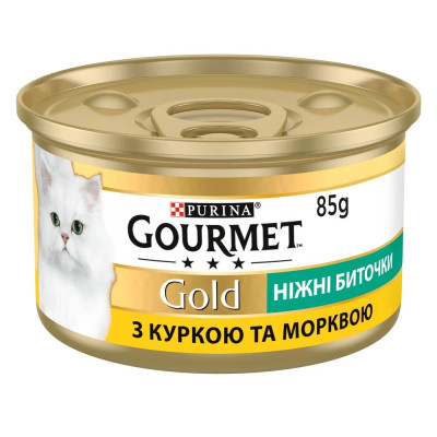 Gourmet Gold Ніжні битки з куркою та морквою 24x85 г Gourmet Gold Ніжні битки з куркою та морквою 24x85 г