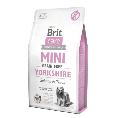 Brit Care Grain Free Yorkshire 2 кг сухой корм для собак породы йоркширский терьер с лососем и тунцом