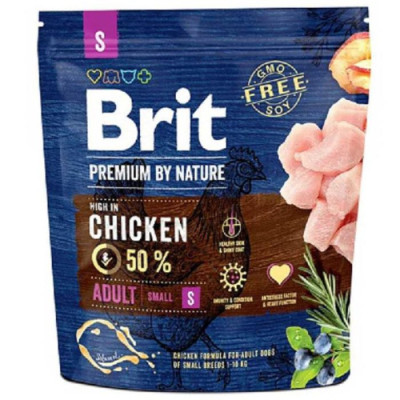 Brit Premium Adult Small S для собак c куркою 1 кг