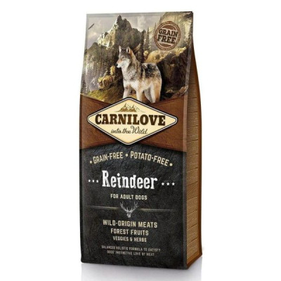 Carnilove Adult Raindeer 12 кг сухой корм для собак всех пород с олениной и кабаном