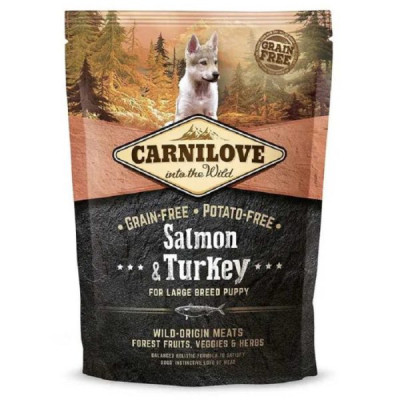 Carnilove Puppy Large Breed Salmon & Turkey 1.5 кг сухой корм для щенков крупных пород с лососем