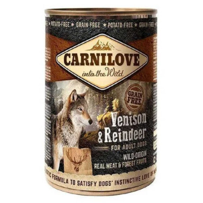 Влажный корм Carnilove Venison Reindeer паштет для собак всех пород с олениной 400 г (100133)