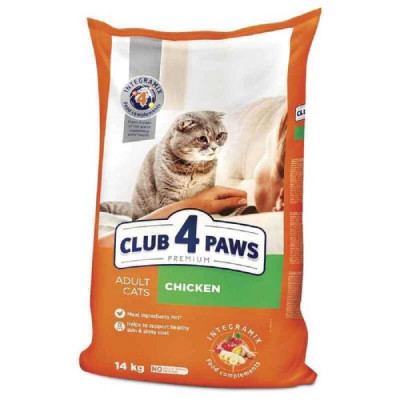 Клуб 4 Лапи Premium Chicken 14 кг сухий корм для котів з куркою