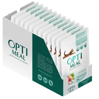 Optimeal Kitten Chicken 12х85 г влажный корм с курицей для котят